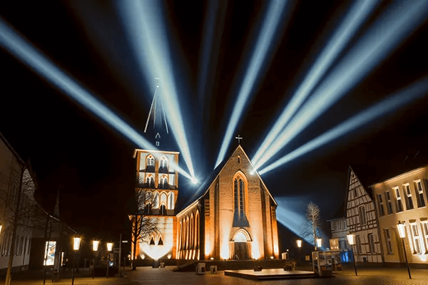 moving head lights in Church